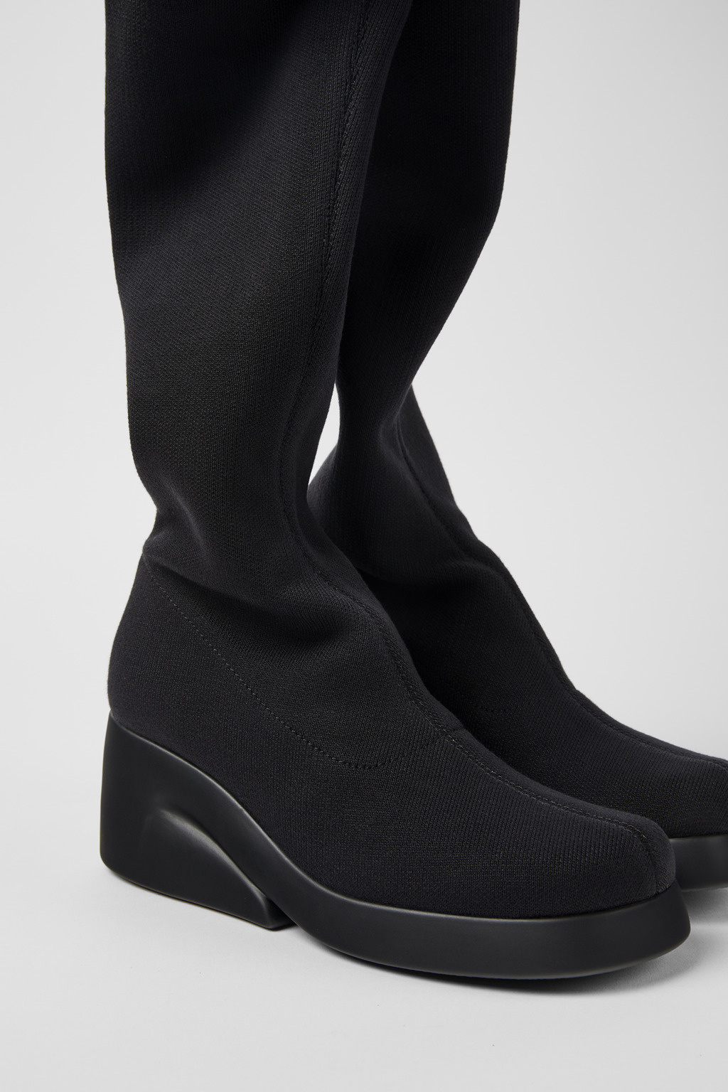 Kaah TENCEL® Black TENCEL™ Lyocell high boots for women