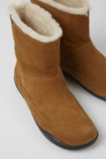 Peu Brown nubuck ankle boots for women