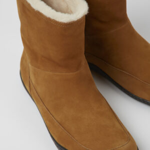 Peu Brown nubuck ankle boots for women