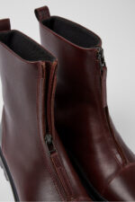 Brutus Burgundy zip boots
