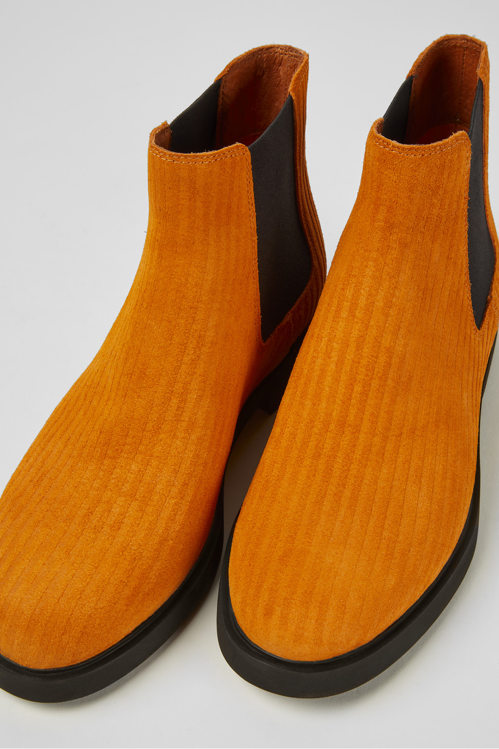 Iman Orange nubuck ankle boots
