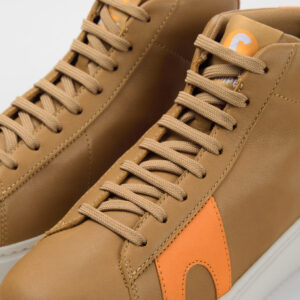Runner K21 Brown and orange leather women's sneakers