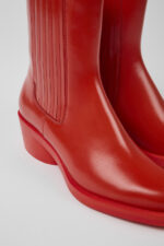 Bonnie Red leather boots for women