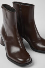 Kiara Brown leather ankle boots