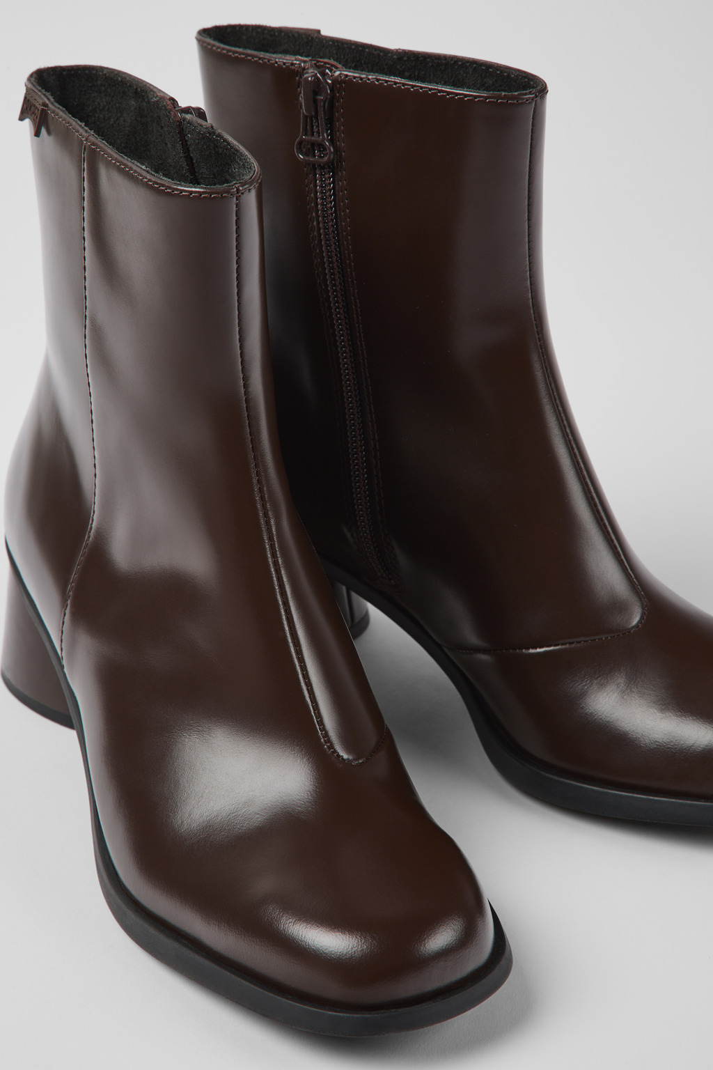 Kiara Brown leather ankle boots