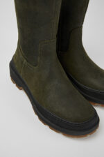 Brutus Trek MICHELIN Green nubuck ankle boots for women