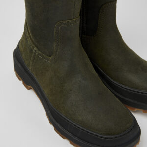 Brutus Trek MICHELIN Green nubuck ankle boots for women