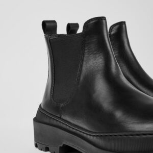 Brutus Trek MICHELIN Black leather ankle boots