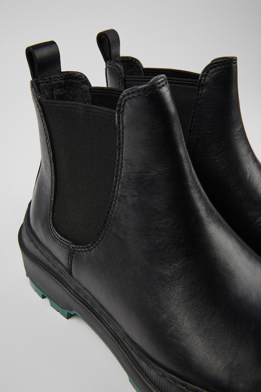 Brutus Trek MICHELIN Black leather ankle boots for women