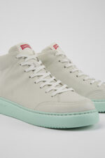 Runner K21 White Leather Sneaker Bootie for Women