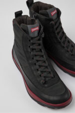 Peu Pista MICHELIN Gray recycled nylon and leather boots for women