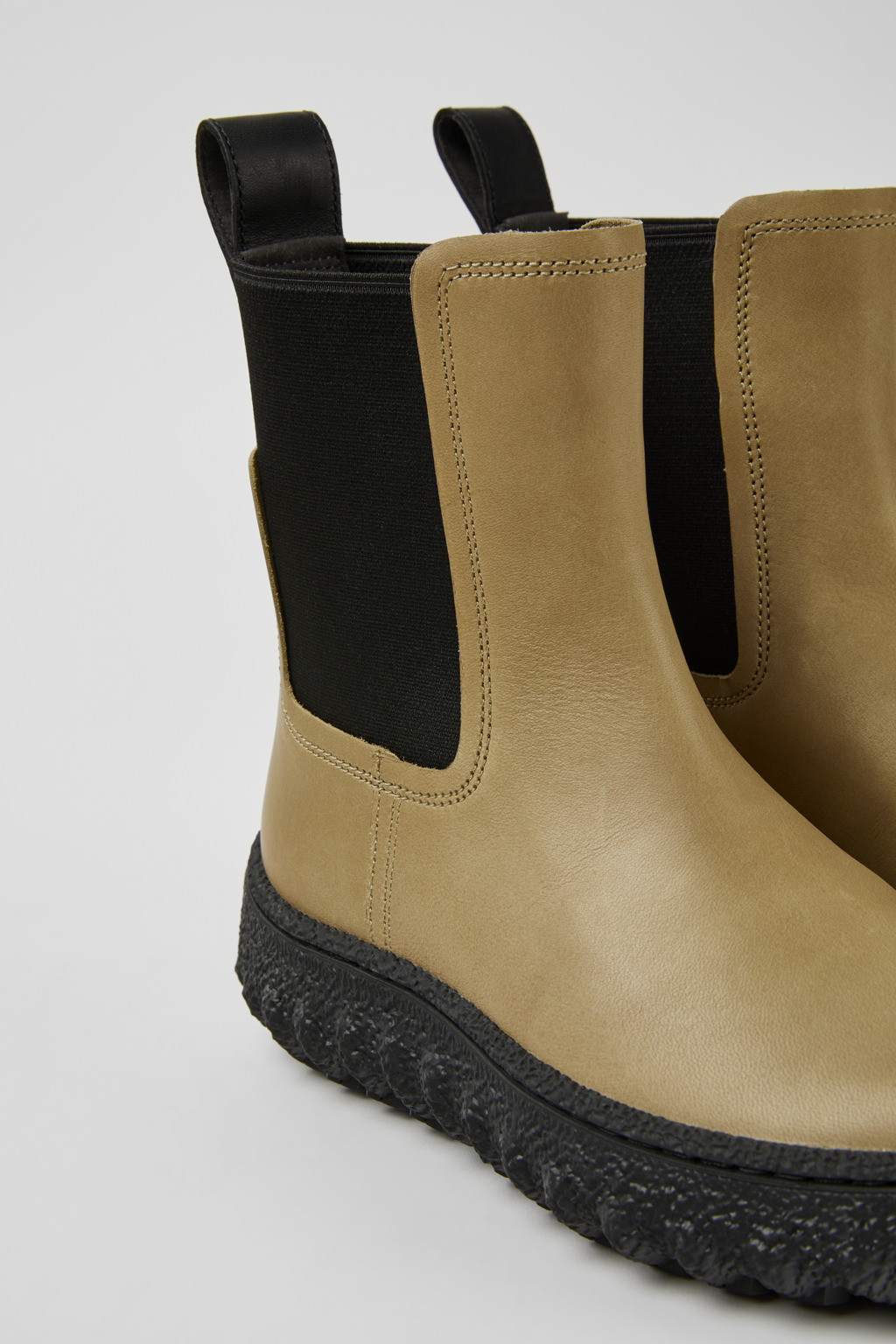 Ground MICHELIN Beige leather ankle boots for women