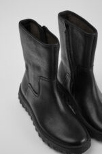 Ground MICHELIN Black leather boots for women