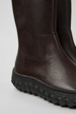Ground MICHELIN Dark brown leather boots for women