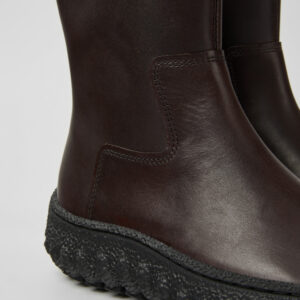 Ground MICHELIN Dark brown leather boots for women