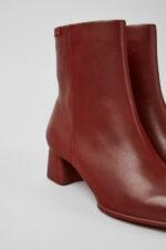 Katie Burgundy leather ankle boots