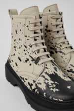 Brutus Trek MICHELIN White and black leather boots for women