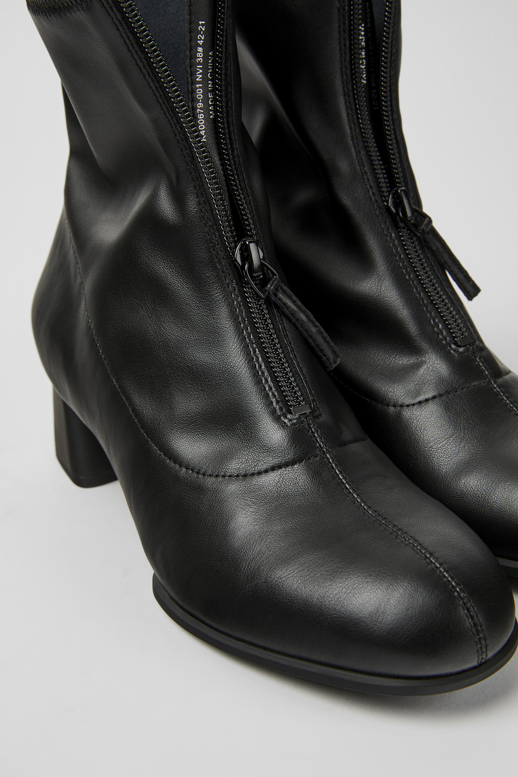 Katie Black textile ankle boots