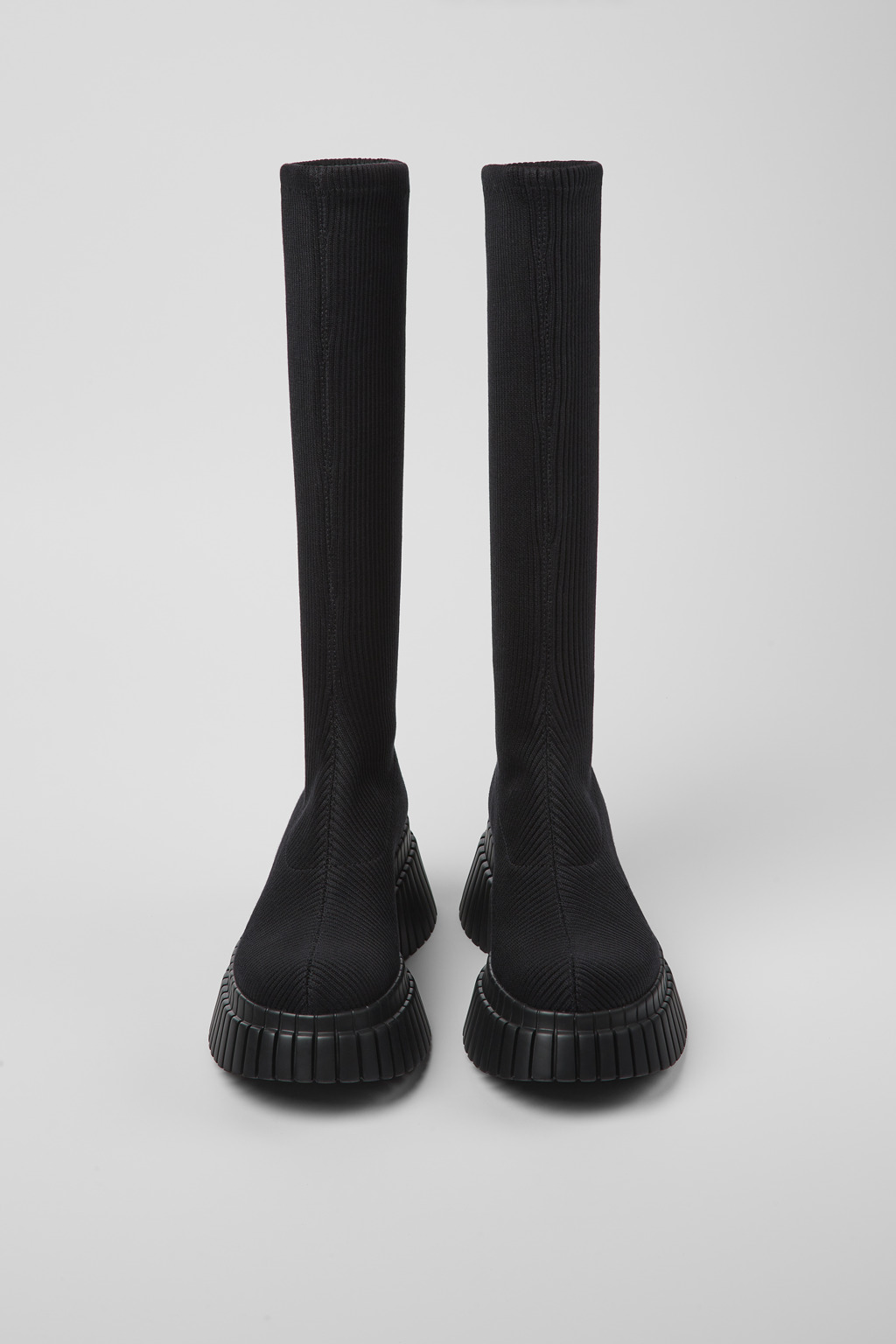 BCN TENCEL® Black textile boots for women