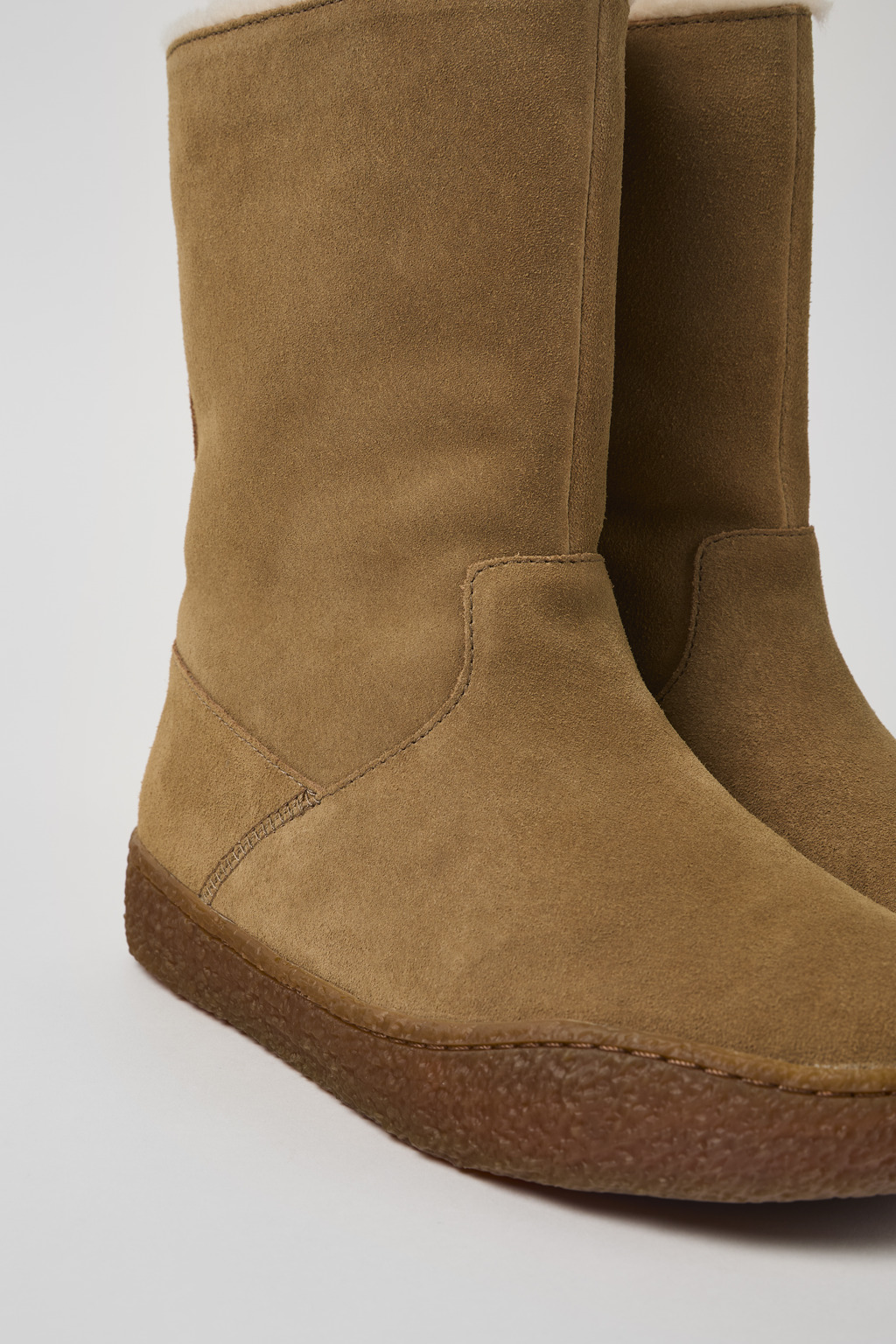 Peu Terreno Brown Nubuck Boots for Women
