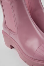Milah Pink leather Chelsea boots for women
