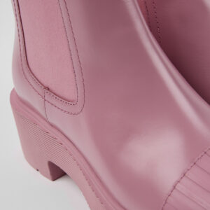 Milah Pink leather Chelsea boots for women
