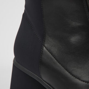 Kiara Black leather and recycled PET boots for women