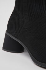 Kiara TENCEL® Black textile boots for women