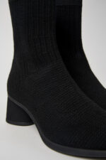 Kiara TENCEL® Black textile boots for women