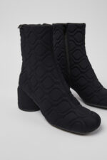 Niki Black textile boots for women
