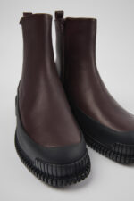 Pix Burgundy leather boots for women