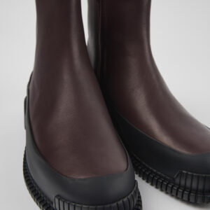 Pix Burgundy leather boots for women