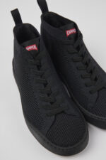 Peu Touring Black one-piece knit sneakers for women