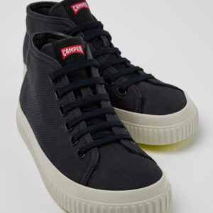 Peu Roda Black recycled cotton sneakers for women
