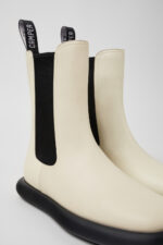 Onda White Leather Boots for Women