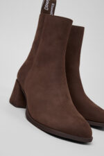 Kora Brown Nubuck Mid Boots for Women.