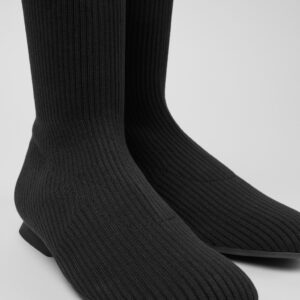 Casi Myra - TENCEL Black TENCEL™ Lyocell High Boots for Women.