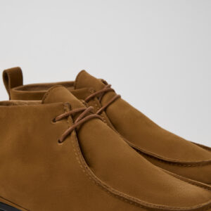Right Nina Brown Nubuck Ankle Boots for Women.
