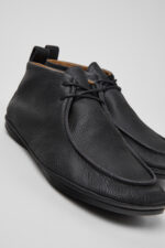 Right Nina Black Leather Ankle Boots for Women.