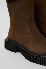 Pix Berlin Brown Nubuck Mid Boots for Women.