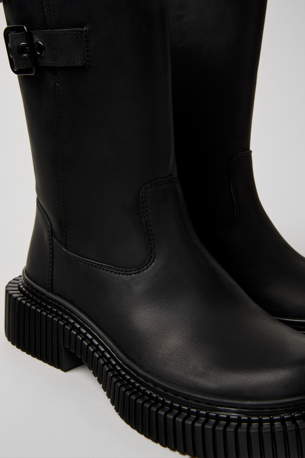 Pix Berlin Black Nubuck Mid Boots for Women.