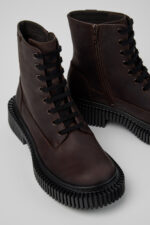 Pix Berlin Brown Nubuck Mid Boots for Women.