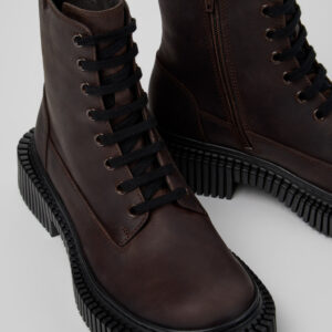 Pix Berlin Brown Nubuck Mid Boots for Women.