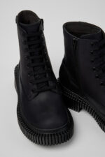 Pix Berlin Black Nubuck Mid Boots for Women.
