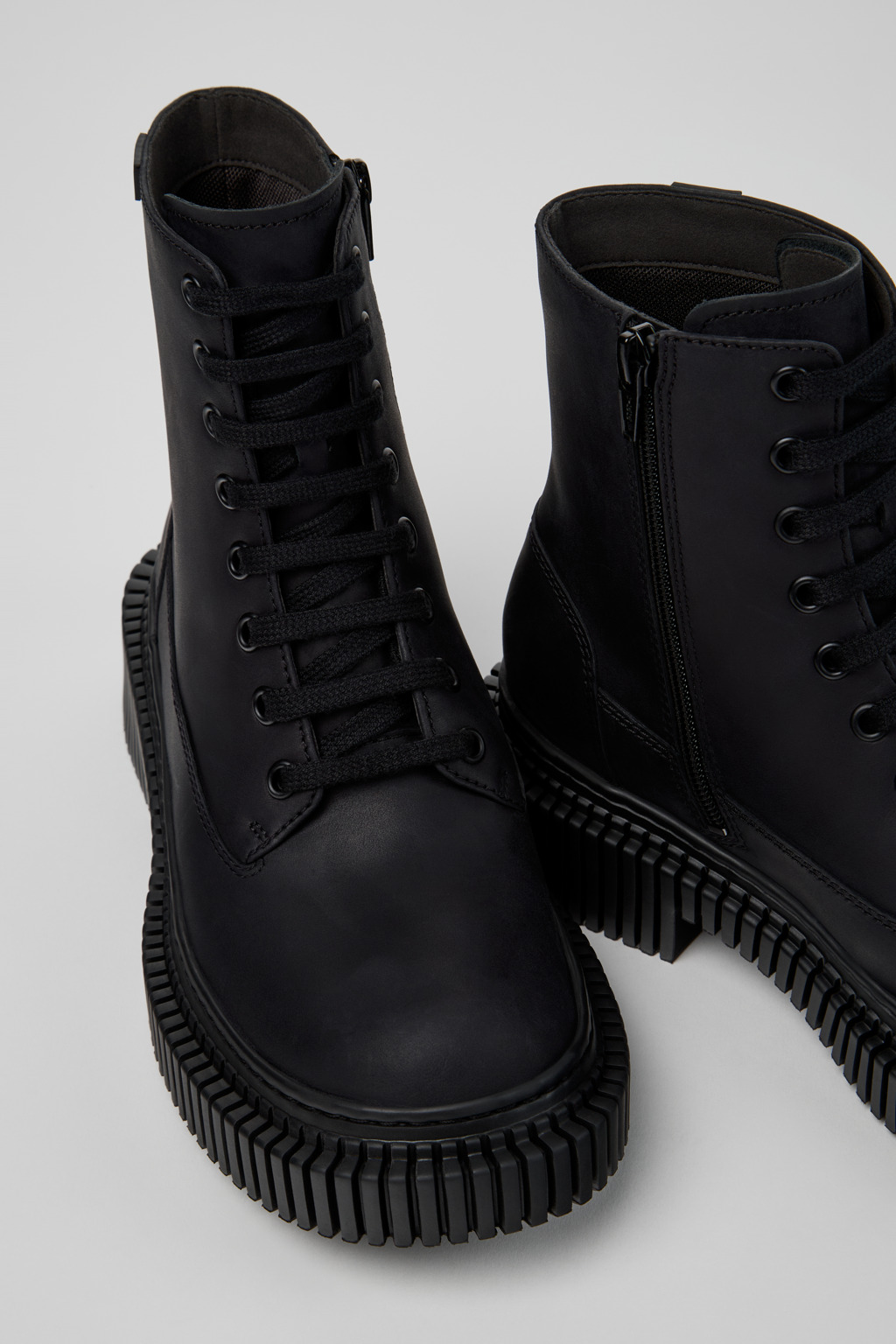 Pix Berlin Black Nubuck Mid Boots for Women.
