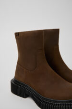 Pix Berlin Brown Nubuck Mid Boots for Women.