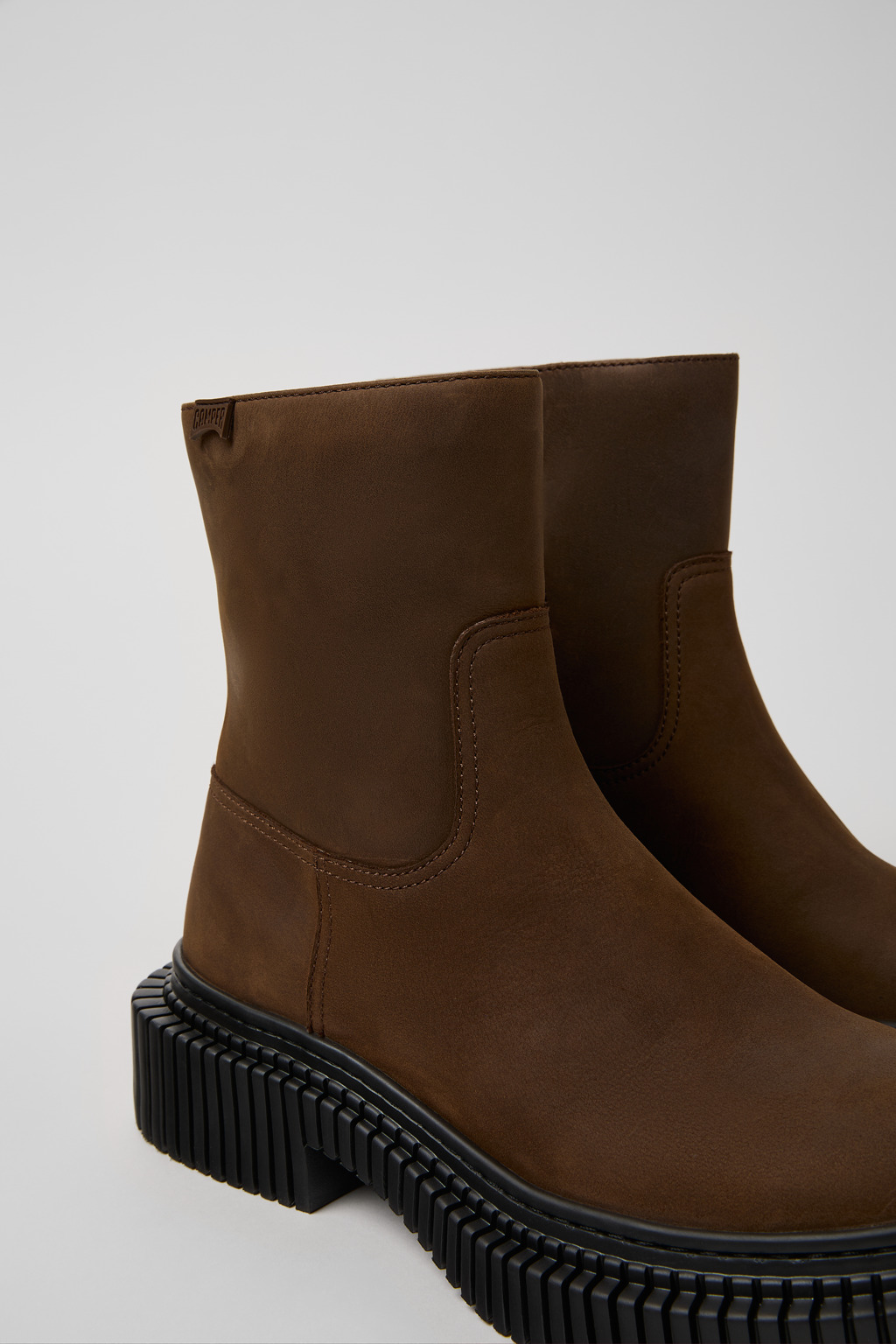 Pix Berlin Brown Nubuck Mid Boots for Women.