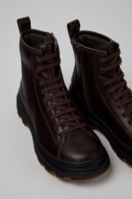Brutus+ Brown Leather Mid Boots for Women.
