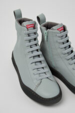 Peu Touring Gray Leather Mid Boots for Women.