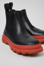 Brutus+ Black Leather Ankle Boots for Women.